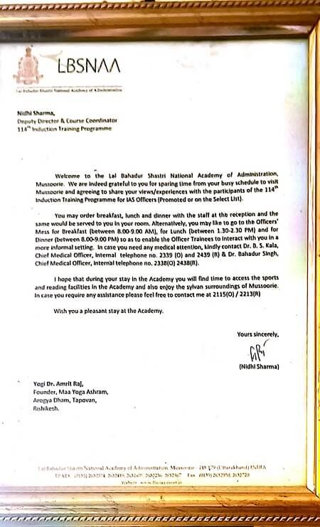 Certificate / appreciation letter — Arogyadham Health & Wellness