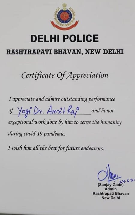 Certificate / appreciation letter — Arogyadham Health & Wellness