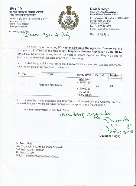 Certificate / appreciation letter — Arogyadham Health & Wellness